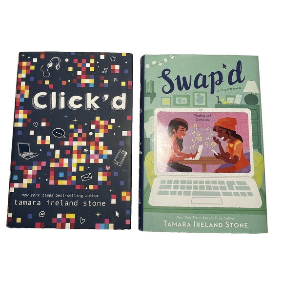 Click'd and Swap'd 2 Books by Tamara Ireland Stone Hardcover Disney Hyperion Lot - Picture 1 of 6